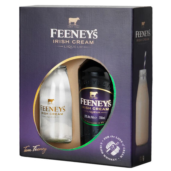 Feeney s Irish Cream díszodobozban 1 tejesüveggel (0,7L / 17%)
