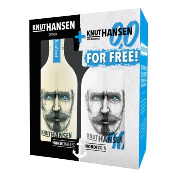 Knut Hansen Dry gin + Knut Hansen Non-Alcoholic díszdobozban (2x0,5L / 42%)
