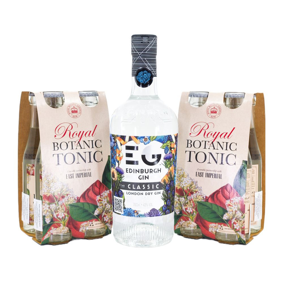 Edinburgh Dry gin (0,7L / 43%) - 4+4 ajándék East Imperial Royal Botanic Tonic (8X0,15L)
