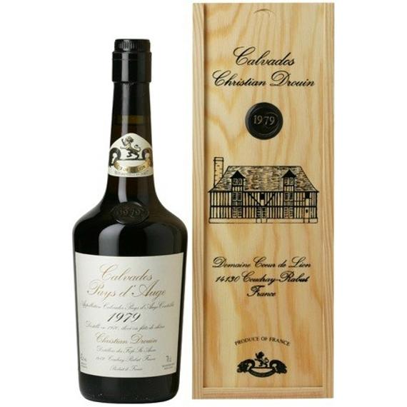 Calvados Christian Drouin 1979 fadobozban (0,7 l, 40%)