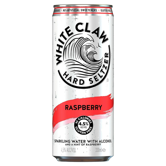 White Claw Raspberry hard seltzer (0,33L / 4,5%)