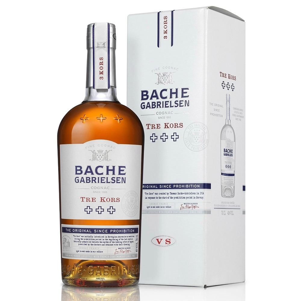 Bache-Gabrielsen VS Tre Kors cognac díszdobozban (0,7L / 40%)